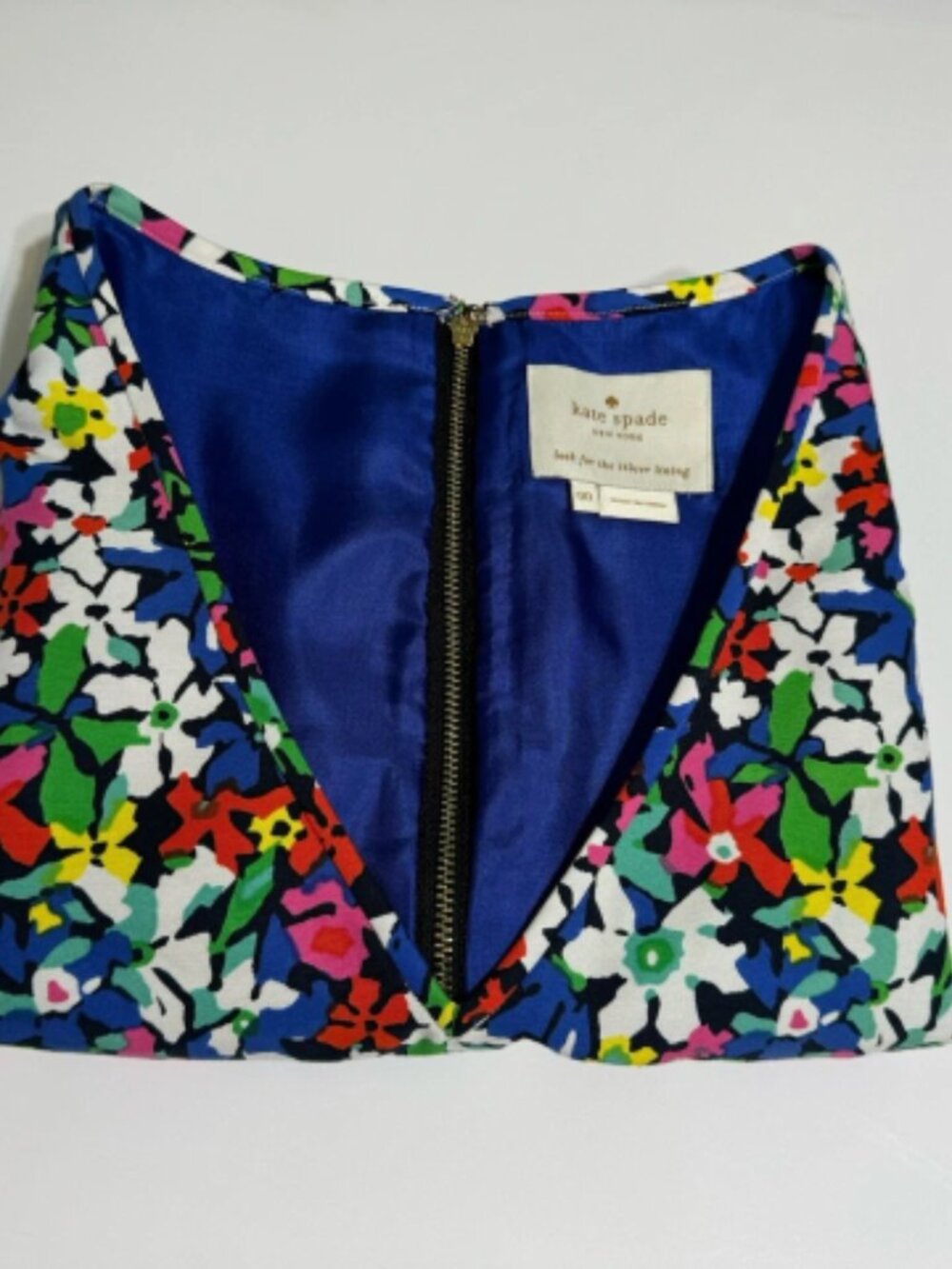 Kate Spade Mira in Full Bloom Dress Floral Multicolour Cotton & Silk - Picture 6 of 13